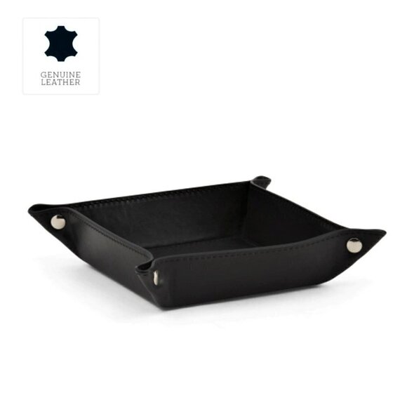 NWT MADE IN ITALY 8x8 Leather Catchall - Picture 1 of 4